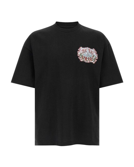 Amiri Black Chateau Sketch T-Shirt for men