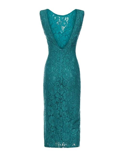 Pinko Green Floral Lace Dress
