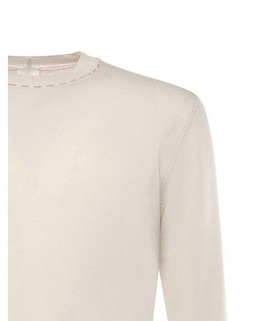Eleventy White Wool Sweater for men