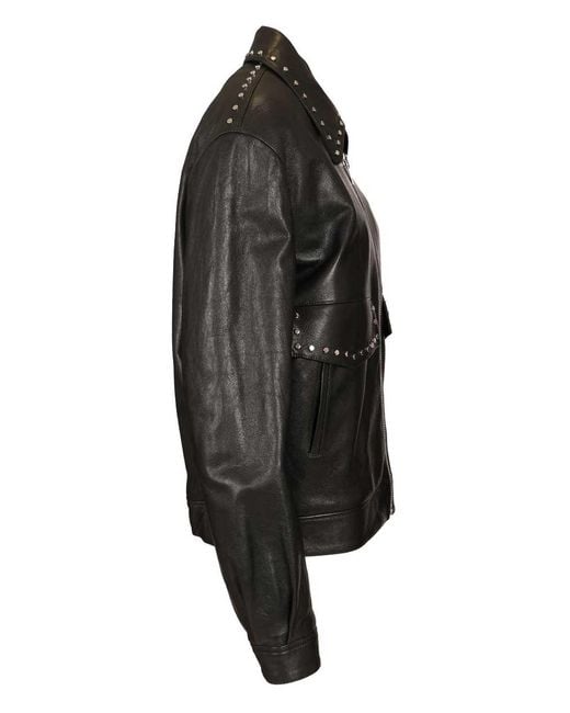 McQueen Black Leather Aviator Jacket Jackets for men