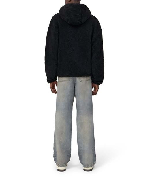 Amiri Blue Bones Fleece Zip Hoodie for men