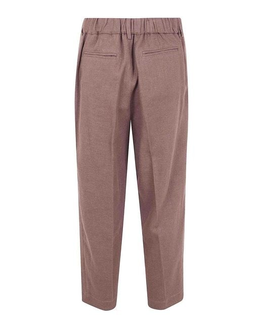 DR. HOPE Purple Elastic Waist Trousers