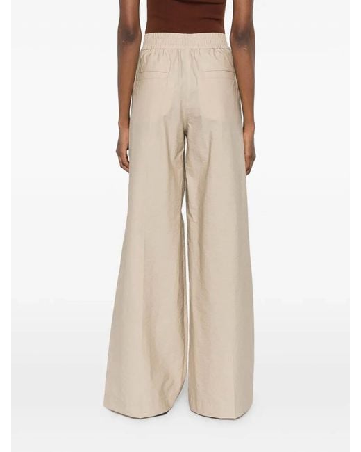 Brunello Cucinelli White Elasticated Trousers