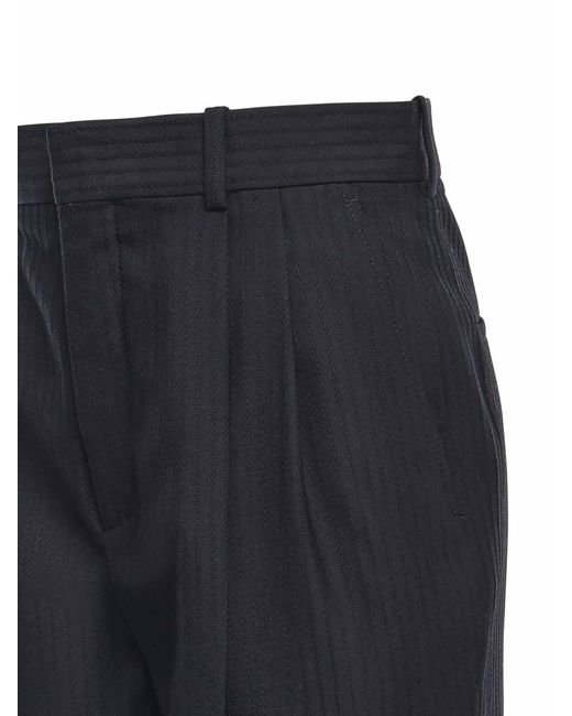 Chloé Blue Tailored Wool Trousers