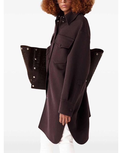 Stella McCartney Purple Press-Stud Fastening Overshirt