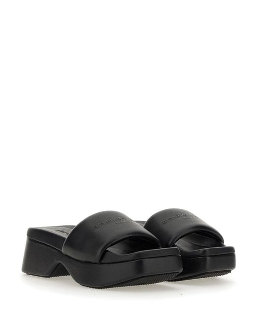 Alexander Wang Black Chic Logo Sandal For