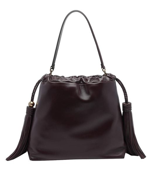 Etro Black Bordeaux Medium Kalispera Handbag