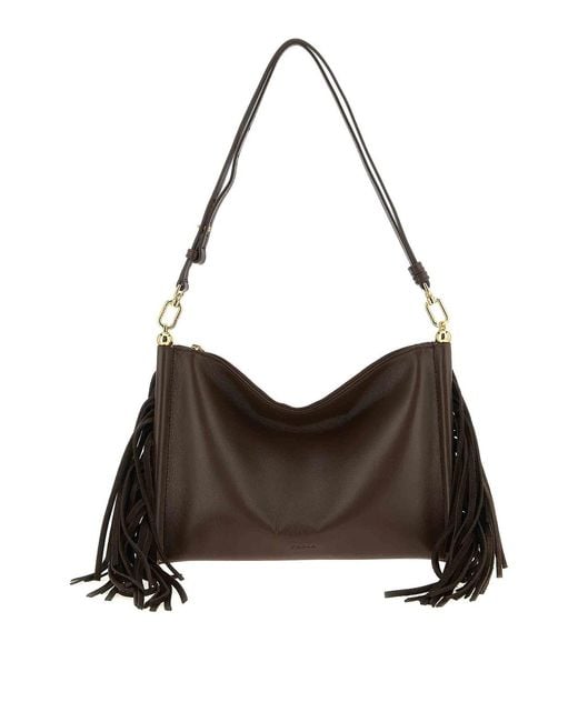 Furla Brown Sfera Soft Mini Shoulder Bag