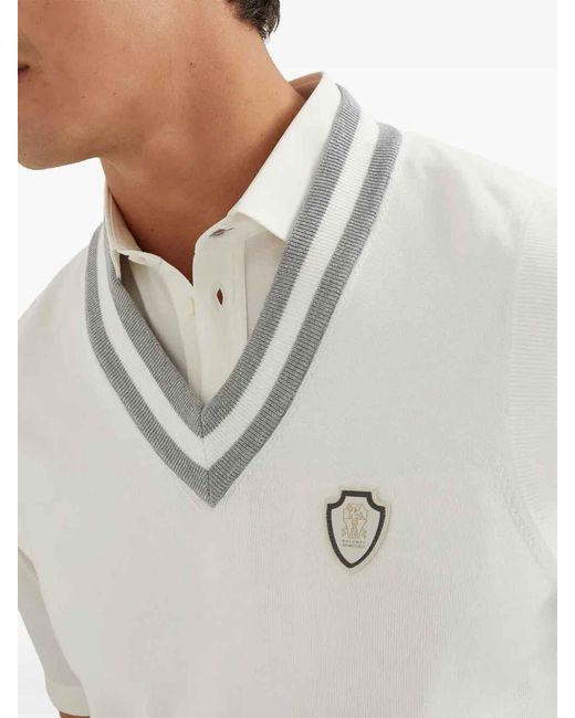 Brunello Cucinelli White Knitwear for men
