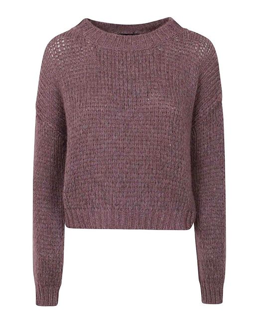 Roberto Collina Purple Crew Neck