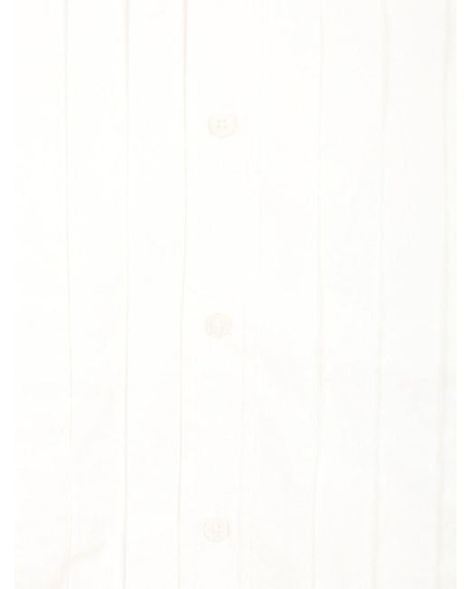 Paul Smith White Shirt With Pleats On The Front for men