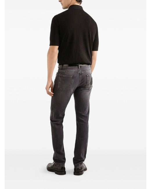 Dolce & Gabbana Black Piqué Cotton Polo Shirt for men
