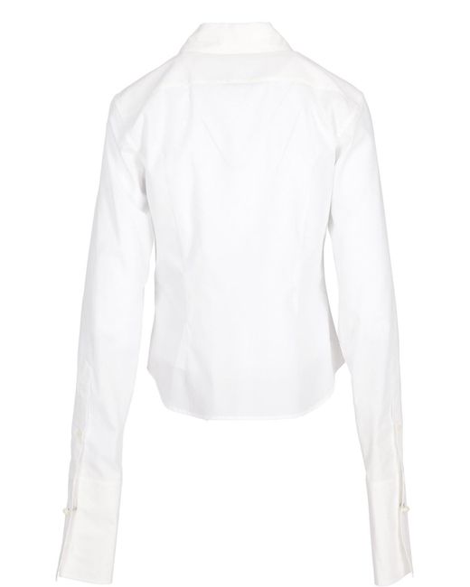 Ann Demeulemeester White Kareena Fitted Shirt