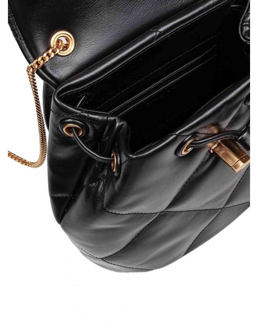 Tory Burch Black Mini Kira Diamond Backpack