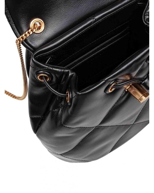 Tory Burch Black Mini Kira Diamond Backpack
