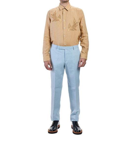 Paul Smith Blue Soho Linen Suit for men
