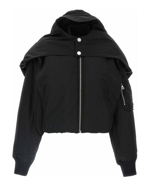 Jean Paul Gaultier Black The Hooded Bomber' Jacket