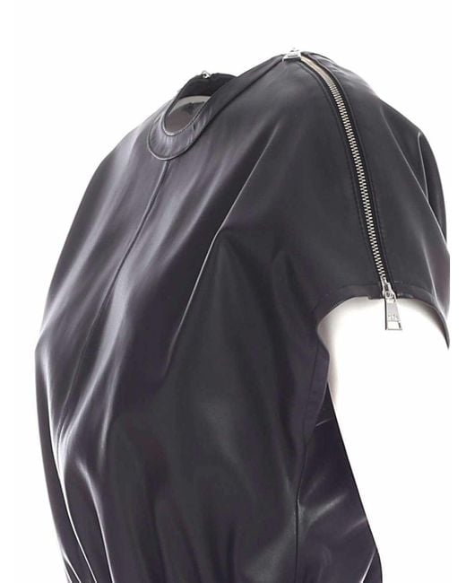 Karl Lagerfeld Black Synthetic Leather Dress