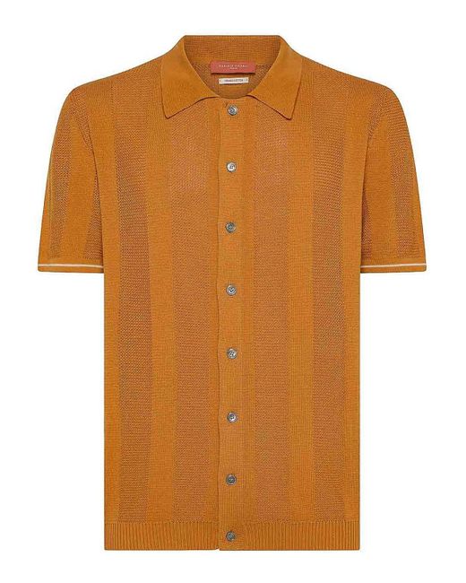 Daniele Fiesoli Orange Cotton Polo for men