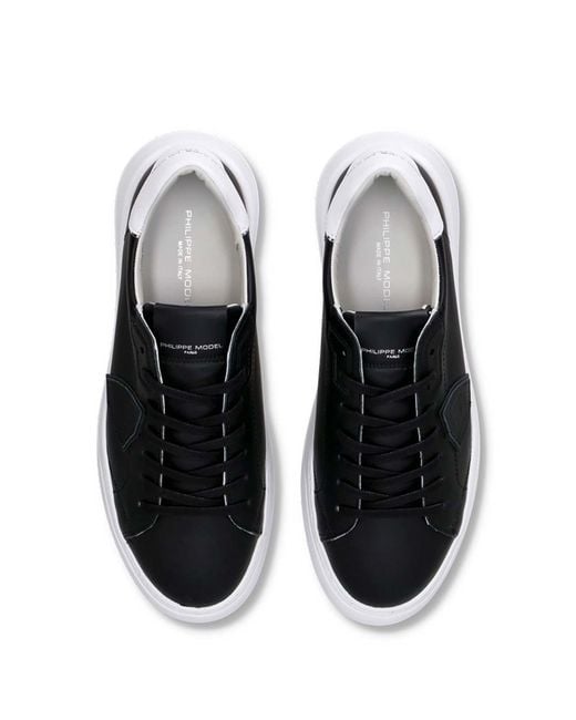 Philippe Model Black Temple Low Sneaker for men