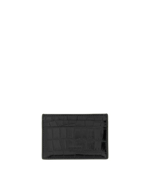 Tom Ford White Exotic Line Card Holder for men