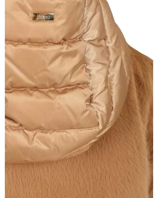 Herno Brown Satin Cape
