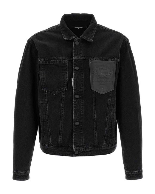 DSquared² Black Denim Jacket for men