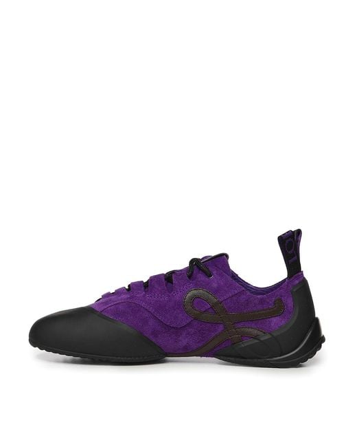 Loewe Purple Suede Grip Sneaker