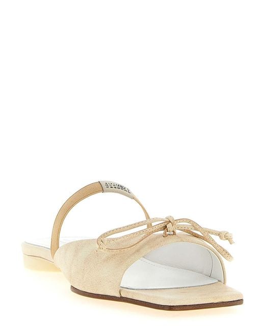 MM6 by Maison Margiela White Squared Toe Sandals