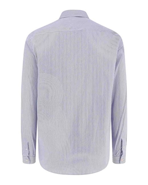 Valentino Blue Striped Cotton Shirt for men