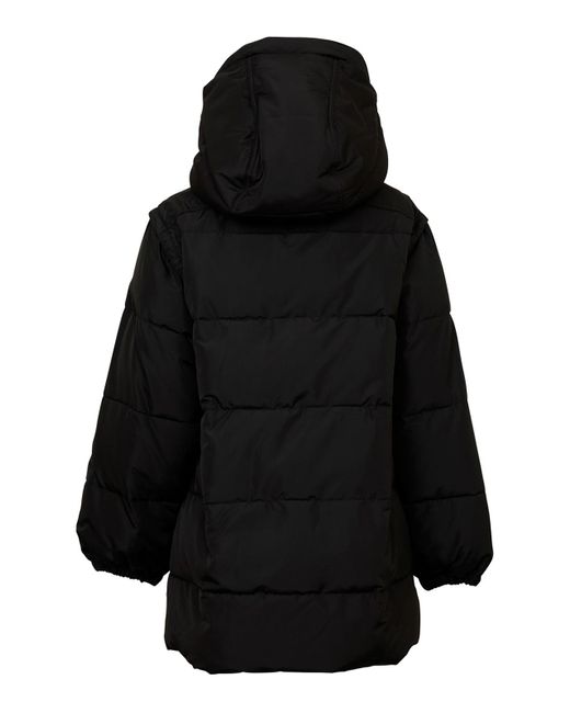 Patou Black Hooded Puffer Jacket