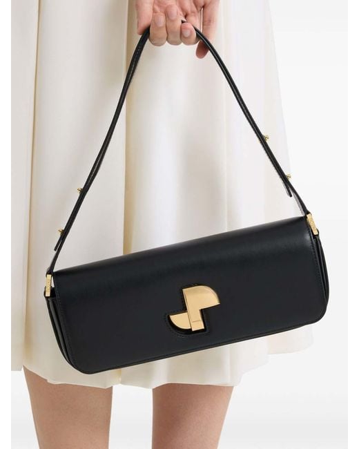 Patou Black Le Lock Baguette Bag