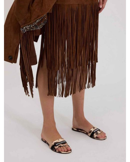 Ermanno Scervino Brown Skirt