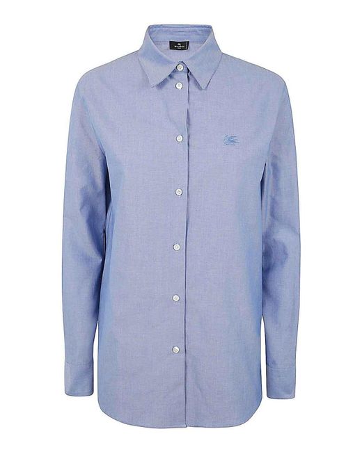 Etro Blue Oxford Shirt