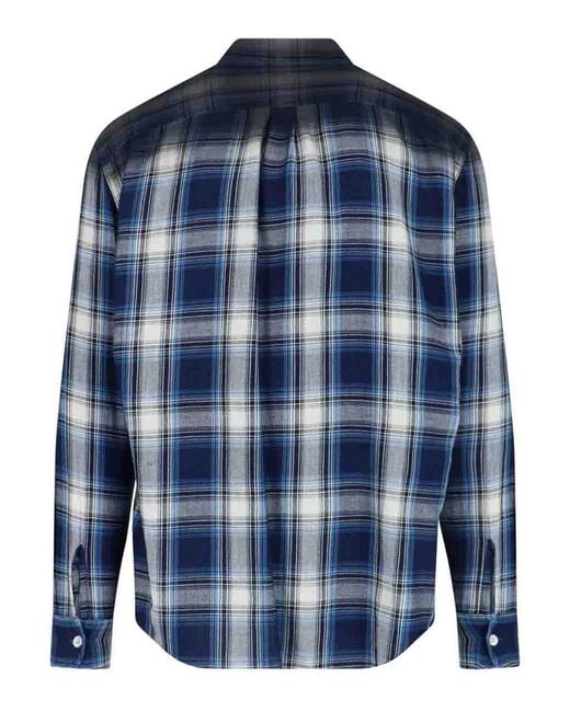 DSquared² Blue Checked Shirt for men