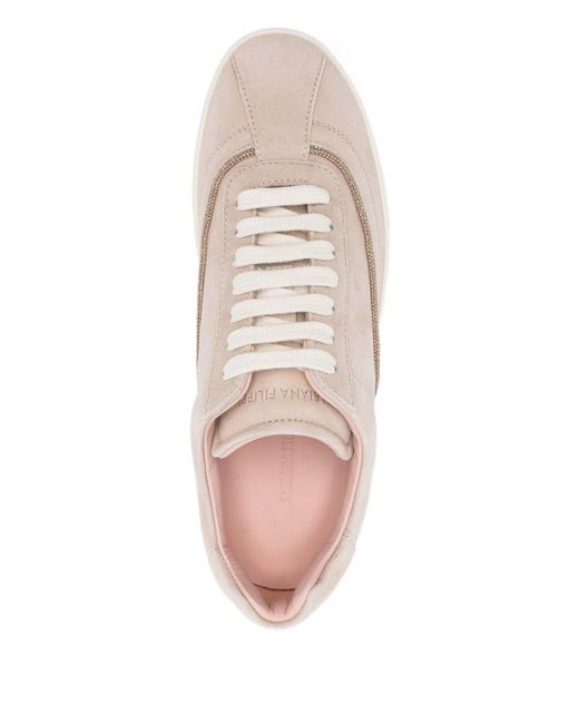 Fabiana Filippi Natural Suede Leather Sneakers