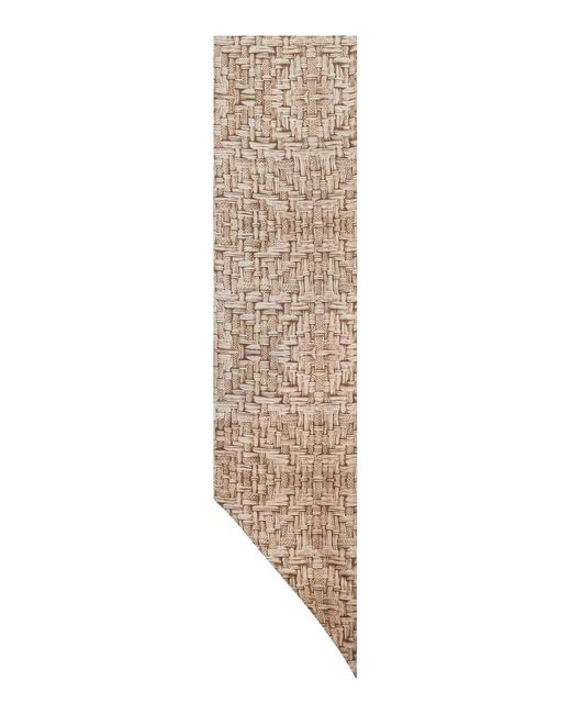 Giorgio Armani White Silk Scarf With Print for men