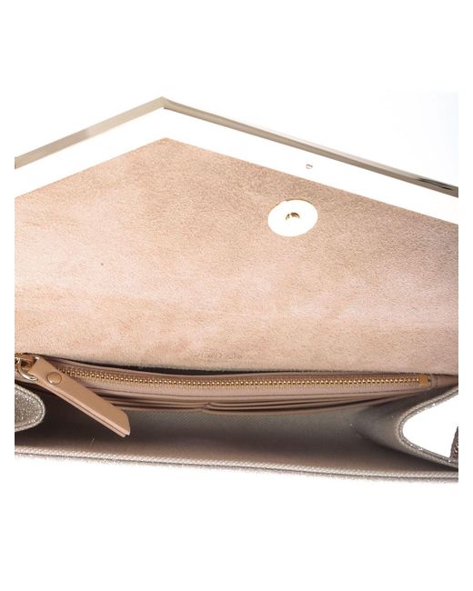 Jimmy Choo White Emmie Platinum Color Shoulder Bag