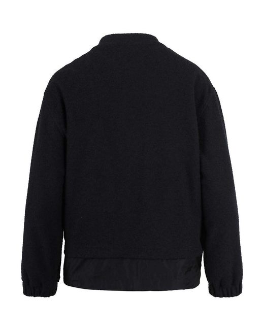 Moncler Blue Cardigan With Patch Pockets