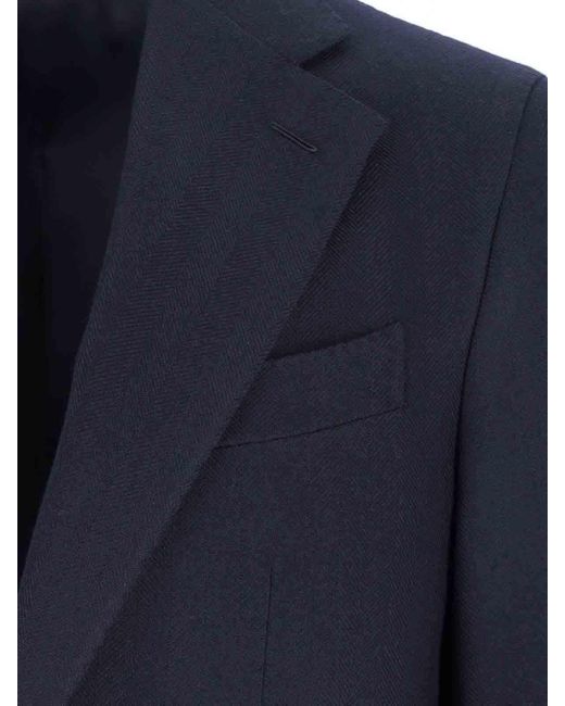 Caruso Blue Blazer Monopetto for men