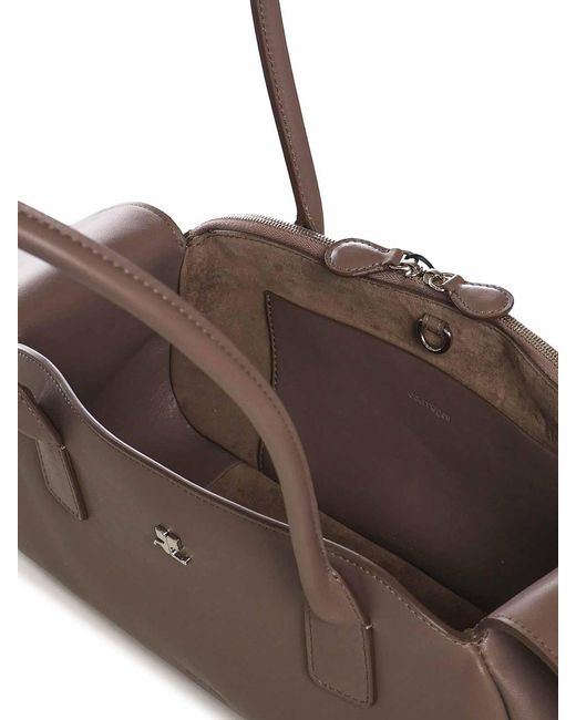 Courreges Natural Leather Strip Bag