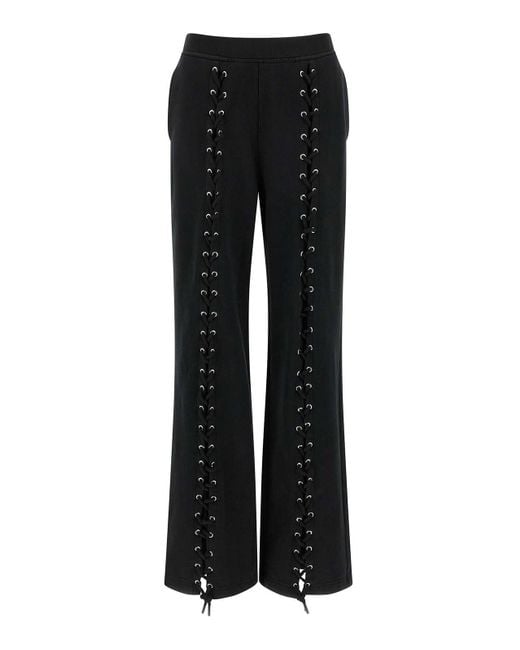 ROTATE BIRGER CHRISTENSEN Black Lacing Joggers