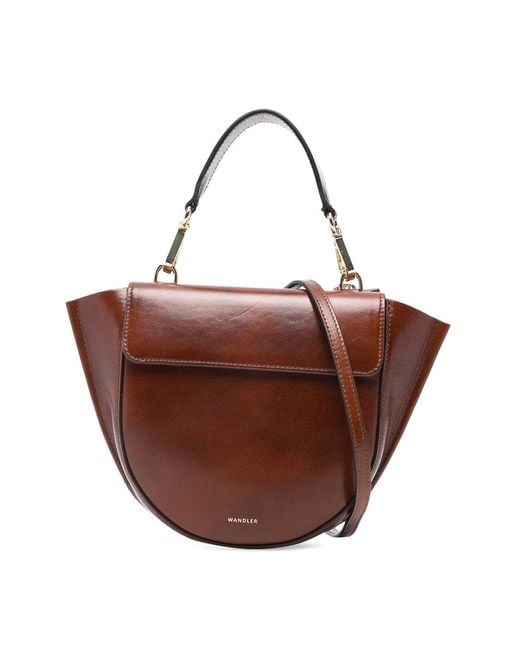 Wandler Brown Mini Sac Hortensia En Cuir