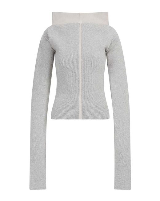 Rick Owens Gray Cowl Pullover