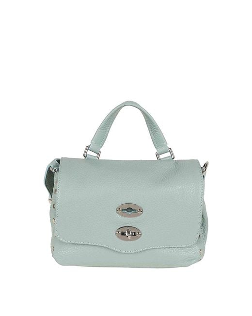 Zanellato Blue Leather Baby Bag