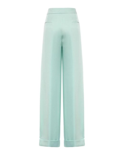 Genny Green Satin-Lined Trousers