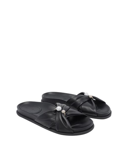Jimmy Choo Black Rafi Pump Sandals