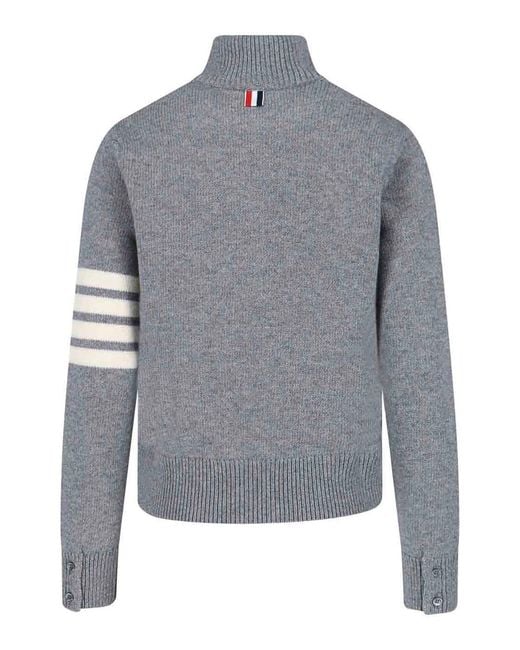 Thom Browne Gray Zip Shirt
