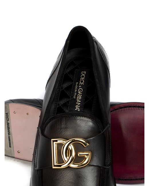 Dolce & Gabbana Black Logo Detailed Slippers for men