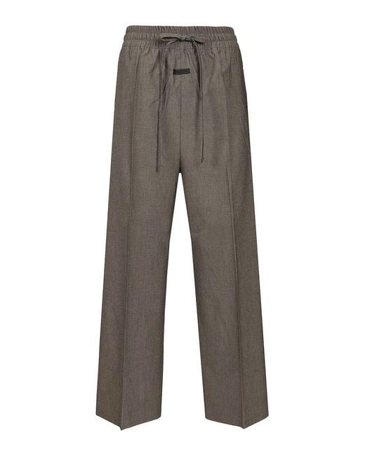 Fear Of God Gray Wide Leg Trousers for men